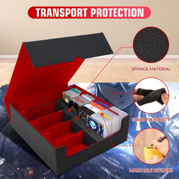 Imagem de Caixa de armazenamento de cartões colecionáveis AOBOPLE 3200+ com divisórias e suporte
