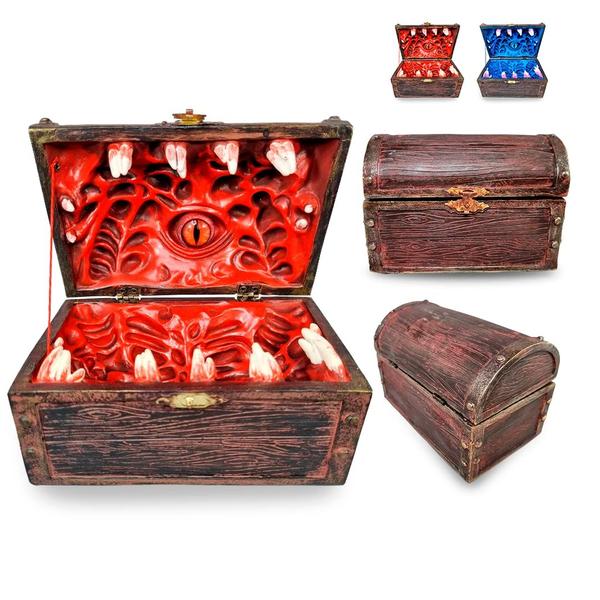 Imagem de Caixa de armazenamento de dados POWER BEAST Dungeon Mimic Chest com vidro