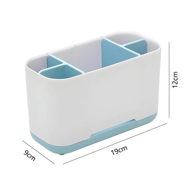 Imagem de Caixa de Armazenamento de Plástico para Banheiro, Casa e Escritório - Organização para Escova de Dentes e Lavatório