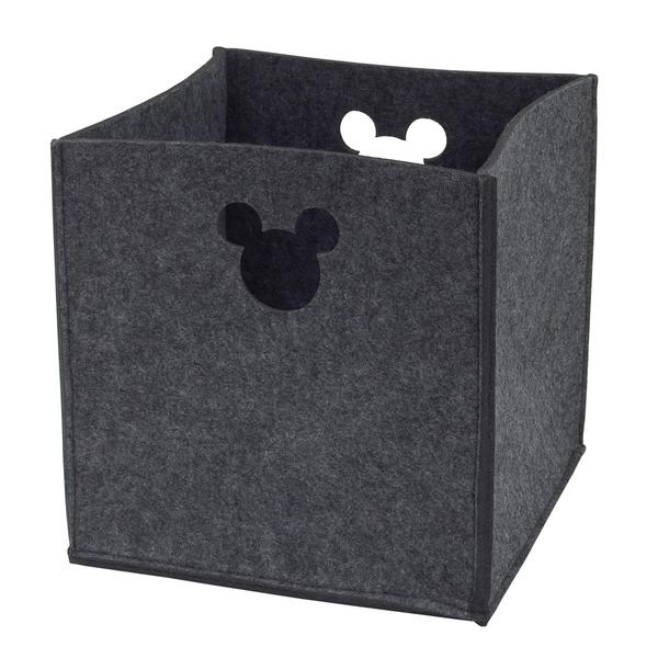 Imagem de Caixa de armazenamento Disney Felt Die Cut Grey Mickey Mouse 25x25cm