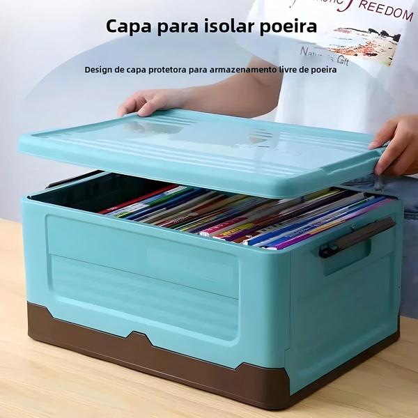 Imagem de Caixa de Armazenamento Dobrável Multifuncional para Roupas, Brinquedos e Itens Diversos