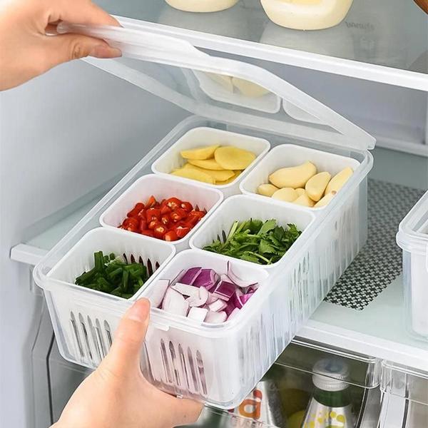 Caixa de Armazenamento para Geladeira - Organização para Gengibre, Alho, Cebola, Pimenta, ... Caixa de Armazenamento para Geladeira - Organização para Gengibre, Alho, Cebola, Pimenta, ...