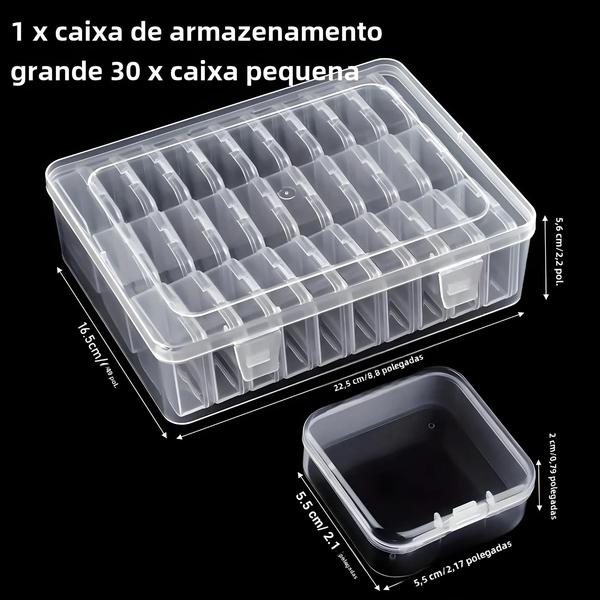 Imagem de Caixa de Armazenamento para Pintura Diamante DIY - Porta Jóias e Artesanato