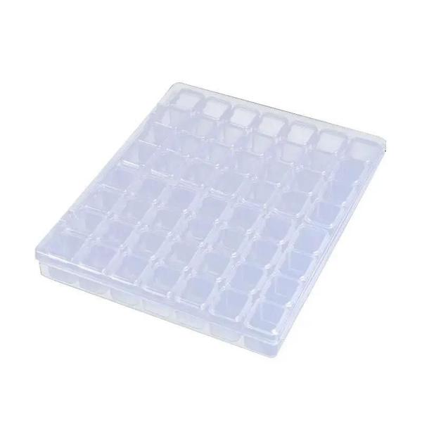 Caixa de Armazenamento para Unhas e Joias com 56 Compartimentos Transparentes Imagem de Caixa de Armazenamento para Unhas e Joias com 56 Compartimentos Transparentes