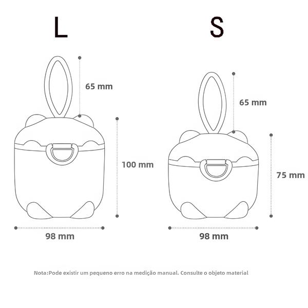 Imagem de Caixa de Armazenamento Portátil para Leite em Pó - Ideal para Bebês e Crianças