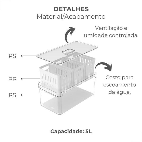 Imagem de Caixa de Armenamento Transparente 5L - 30x15x13cm