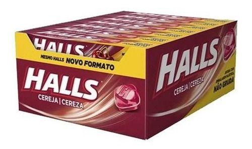 Caixa De Bala Drops Halls Sabor Cereja - C/21 Unid - Mondelez Imagem de Caixa De Bala Drops Halls Sabor Cereja - C/21 Unid