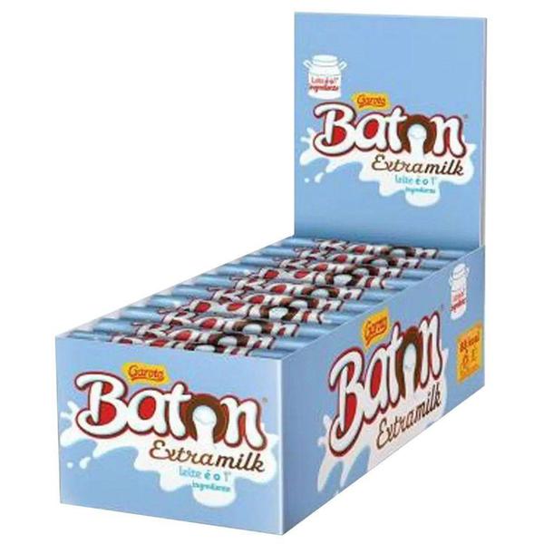 Caixa de Baton Extra Milk - 480g - Garoto Imagem de Caixa de Baton Extra Milk - 480g - Garoto