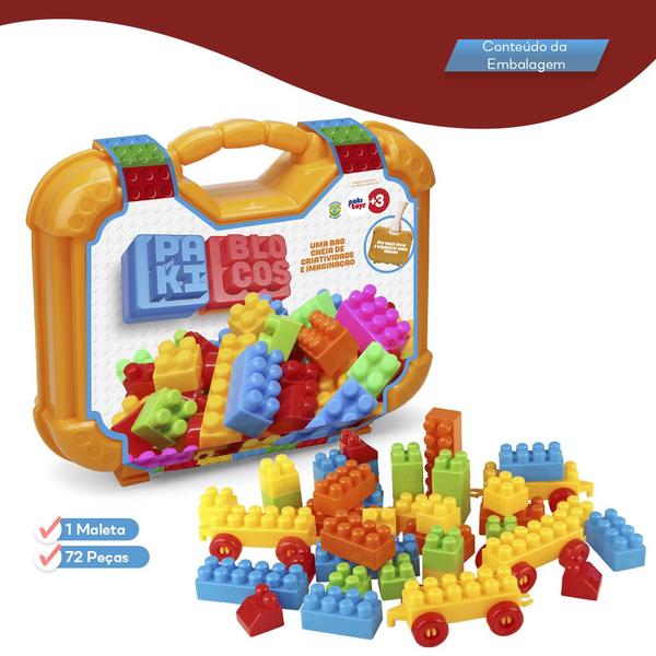 Caixa de Blocos Montar e Desmontar Interativo Para Crianças - Paki Toys Imagem de Caixa de Blocos Montar e Desmontar Interativo Para Crianças