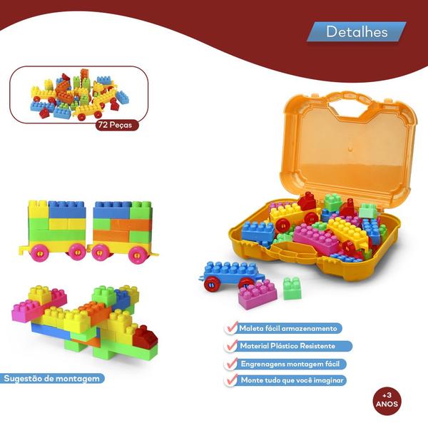 Caixa de Blocos Montar e Desmontar Interativo Para Crianças - Paki Toys Imagem de Caixa de Blocos Montar e Desmontar Interativo Para Crianças
