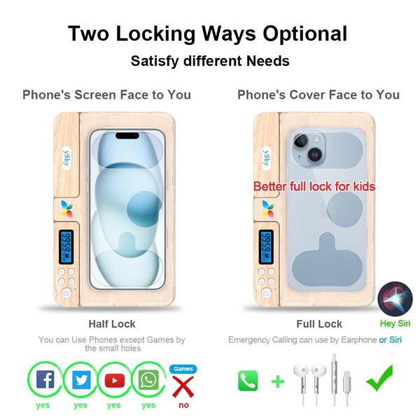 Imagem de Caixa de bloqueio de telefone ySky Portable Timed para iPhone/Android