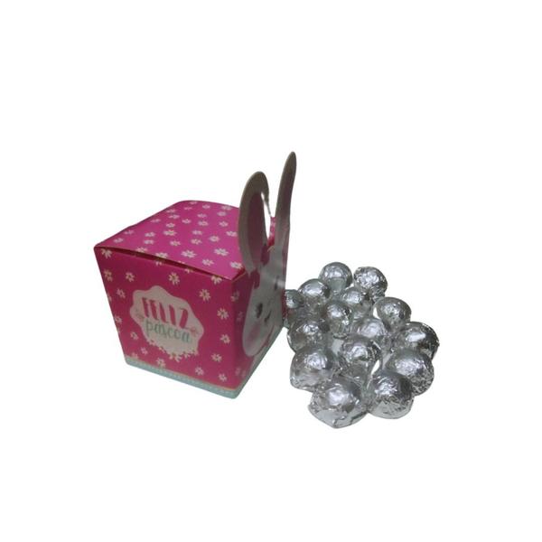 Caixa de Bombom Coelhinho Rosa 200g Aniversário Lembrancinha - Pride Imagem de Caixa de Bombom Coelhinho Rosa 200g Aniversário Lembrancinha