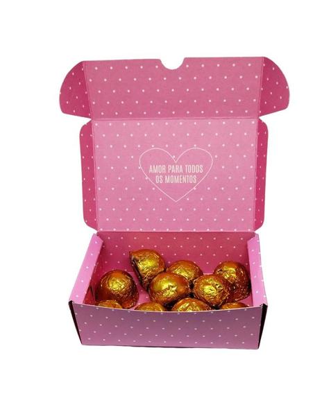 Caixa de Bombom Mãe Poá Rosa 200grs Presente Lembrancinha - Pride Imagem de Caixa de Bombom Mãe Poá Rosa 200grs Presente Lembrancinha