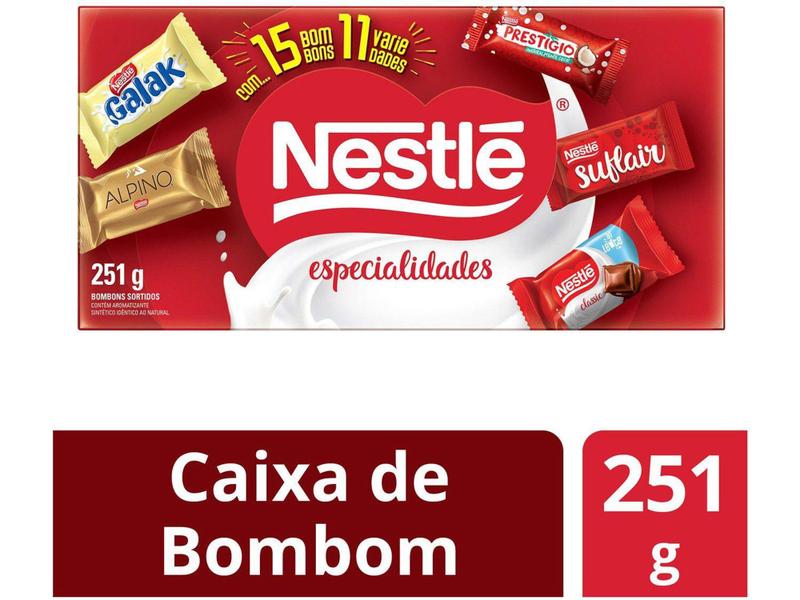 Caixa de Bombom Nestlé Especialidades 251g Imagem de Caixa de Bombom Nestlé Especialidades 251g