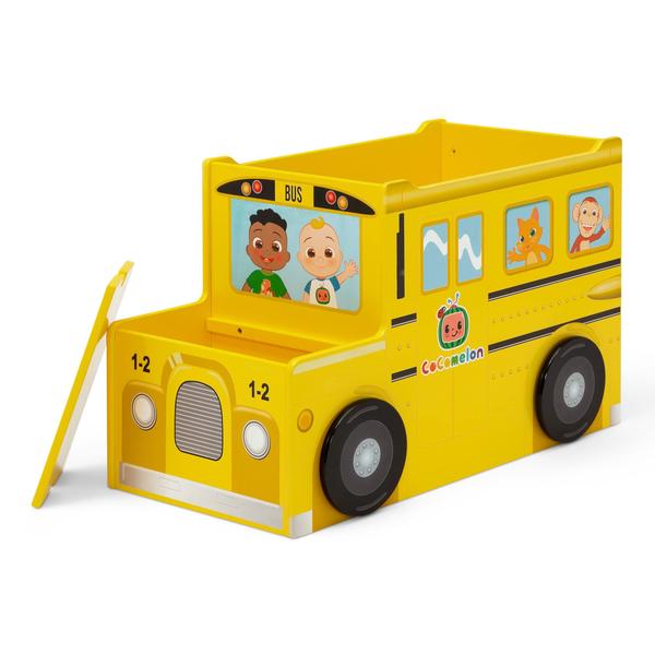 Imagem de Caixa de brinquedos Delta Children CocoMelon School Bus Greenguard Gold