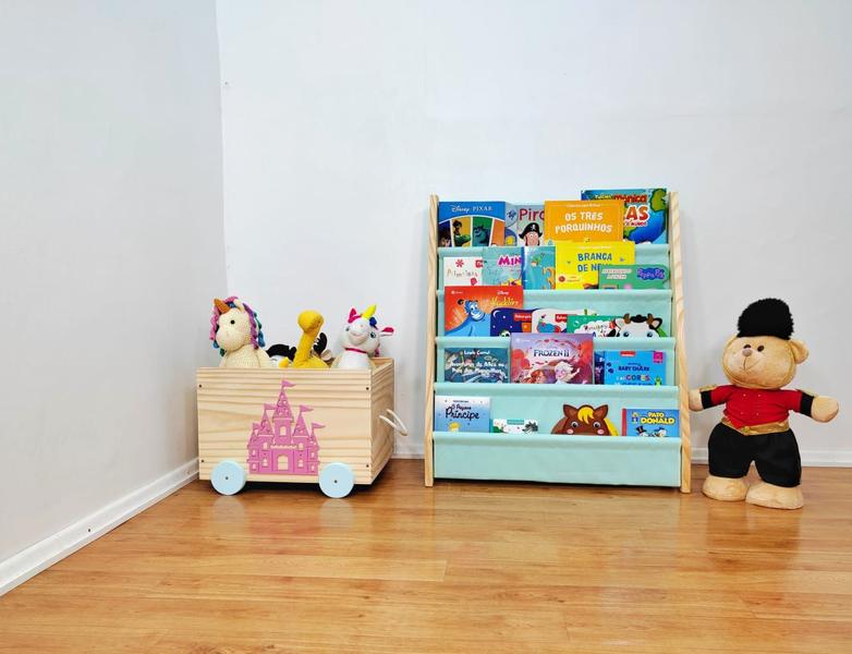 Imagem de Caixa de Brinquedos Montessori, Caixa Armazenamento Infantil