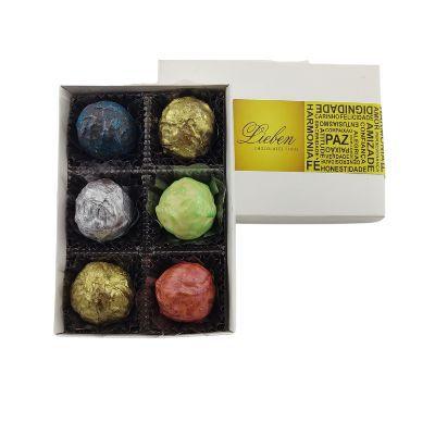 Imagem de Caixa de Chocolate com 6 Trufas Goumets