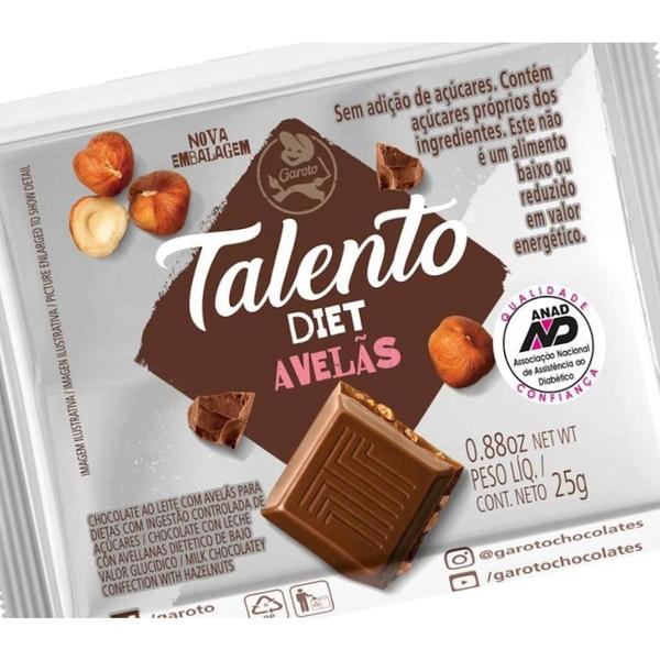 Caixa De Chocolate Talento Diet GAROTO 1cx c/ 15un Imagem de Caixa De Chocolate Talento Diet GAROTO 1cx c/ 15un