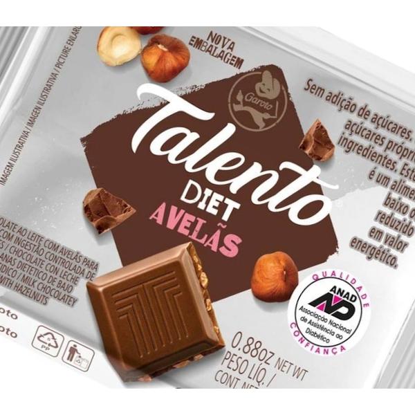 Caixa De Chocolate Talento Diet GAROTO 1cx c/ 15un Imagem de Caixa De Chocolate Talento Diet GAROTO 1cx c/ 15un