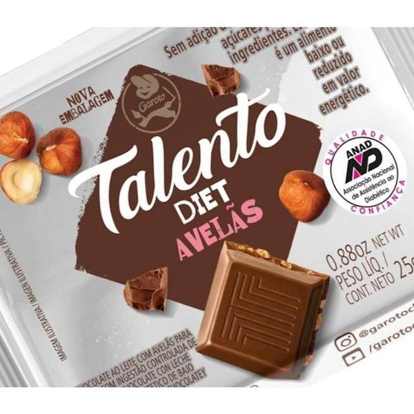 Caixa De Chocolate Talento Diet GAROTO 1cx c/ 15un Imagem de Caixa De Chocolate Talento Diet GAROTO 1cx c/ 15un