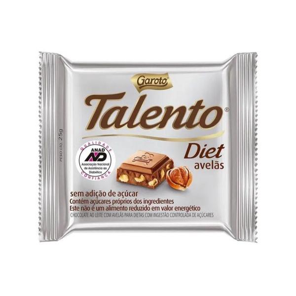 Caixa De Chocolate Talento Diet GAROTO 1cx c/ 15un Imagem de Caixa De Chocolate Talento Diet GAROTO 1cx c/ 15un