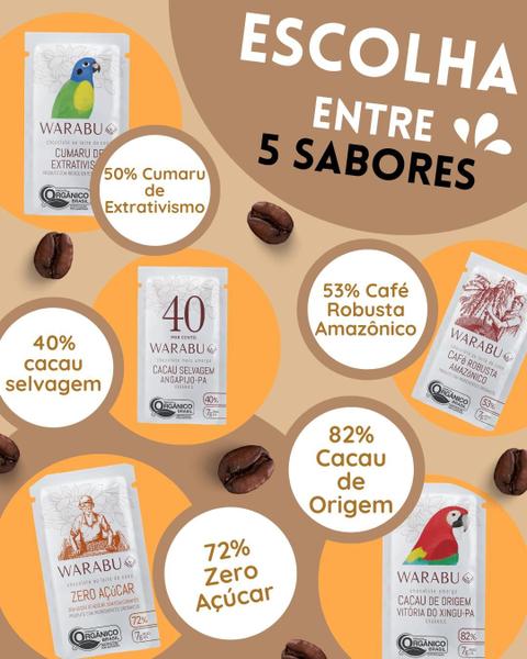 Imagem de Caixa de chocolate vegano café - 12 unidades 7g - 5 sabores