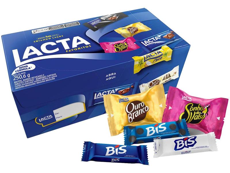 Caixa de Chocolates Variedades Lacta Favoritos 250g Caixa de Chocolates Variedades Lacta Favoritos 250g