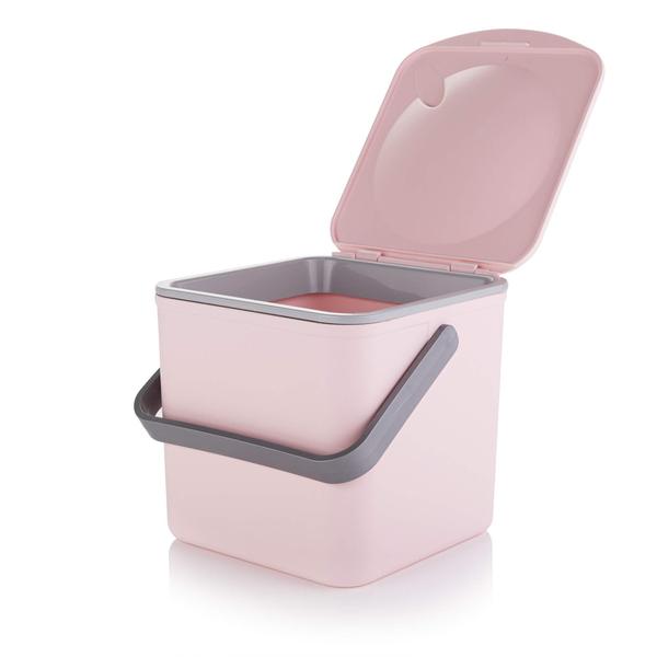 Imagem de Caixa de compostagem de cozinha Minky Homecare Countertop 3,5 L rosa pastel