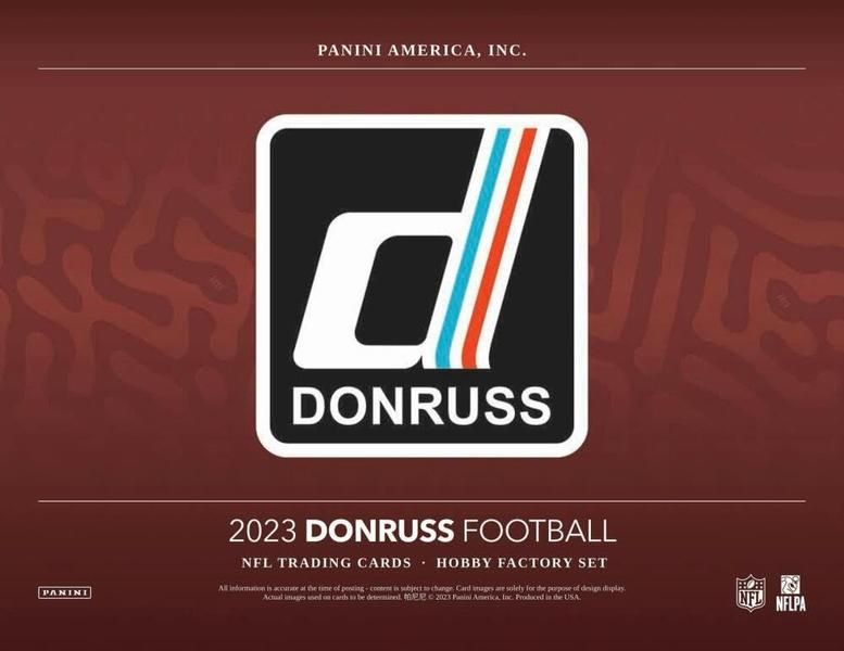 Imagem de Caixa de conjuntos Football Factory Panini 2023 Donruss com 400 cartas