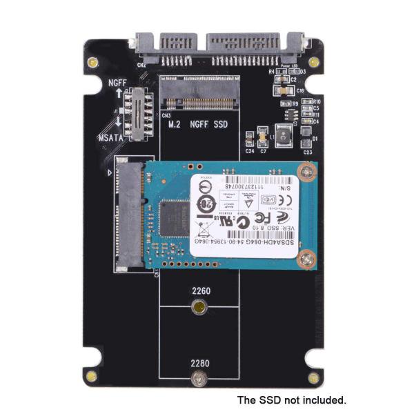 Imagem de Caixa de conversor de adaptador para M.2 NGFF B-Key e SSD mSATA para SATA 3.0