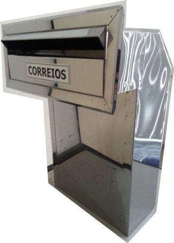 Imagem de Caixa De Correio Inox Modelo L Para Muro