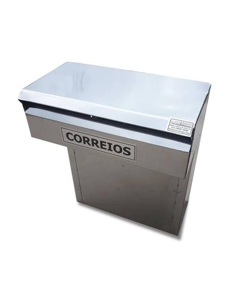 Imagem de Caixa De Correio Inox Modelo L Para Muro