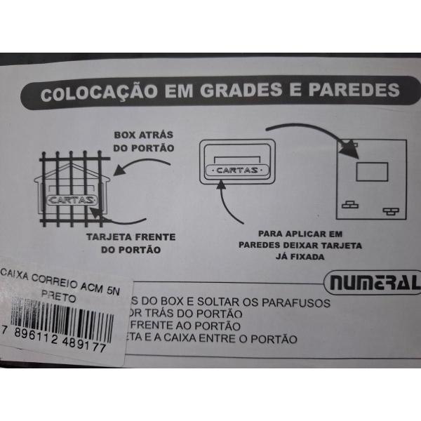 Imagem de Caixa de Correio Numeral 5N em ACM Preto