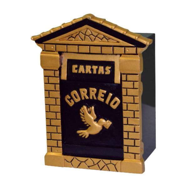 Imagem de Caixa de Correio Para Cartas Cristal Ouro Detras 15x23x30cm