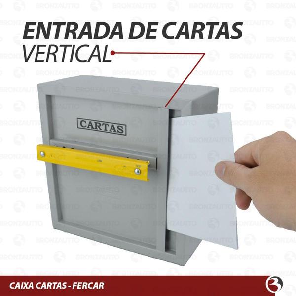 Imagem de Caixa De Correio Vertical C/ Trava Para Grade Embutir Fercar