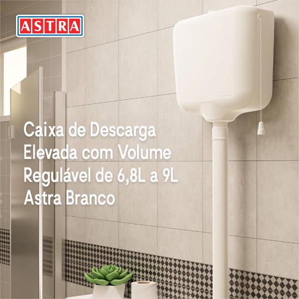 Imagem de Caixa De Descarga De Parede Astra Plastica 6/9 Litros Kit 2