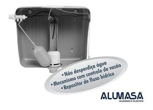 Caixa De Descarga Parede Vaso Sanitário Branca Alumasa 9 Lt Imagem de Caixa De Descarga Parede Vaso Sanitário Branca Alumasa 9 Lt