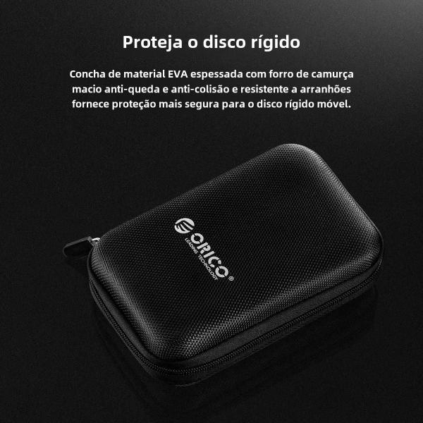 Imagem de Caixa de Disco Rígido Portátil ORICO - 2,5" - Proteção e Armazenamento