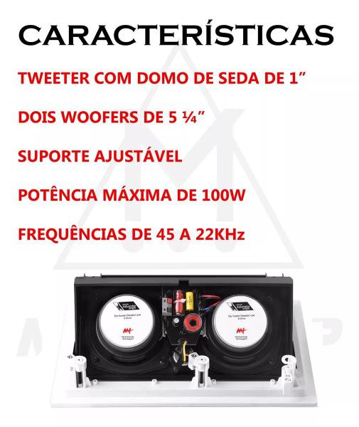 Imagem de Caixa De Embutir Gesso Aat Lcr A100 Home Theater 100w