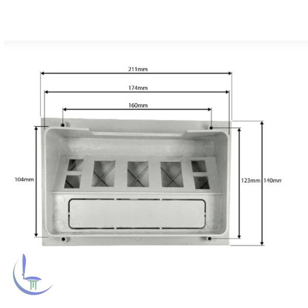 Imagem de Caixa de Embutir Tomada sem Rabichos 3 Postos + 4 Postos 174x104mm