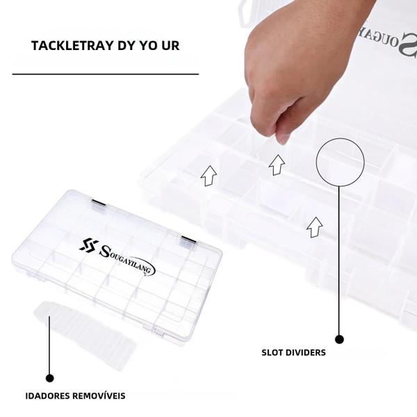 Imagem de Caixa de Equipamento de Pesca Portátil Sougayilang (1/2/4 Peças) - Organizador de Armazenamento 3600/3700