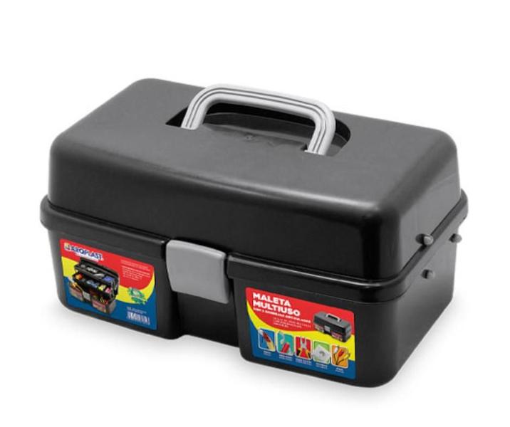 Caixa de Ferramentas Manuais C/ Alça Com 2 Bandeja Maleta Multiuso - arqplast Imagem de Caixa de Ferramentas Manuais C/ Alça Com 2 Bandeja Maleta Multiuso