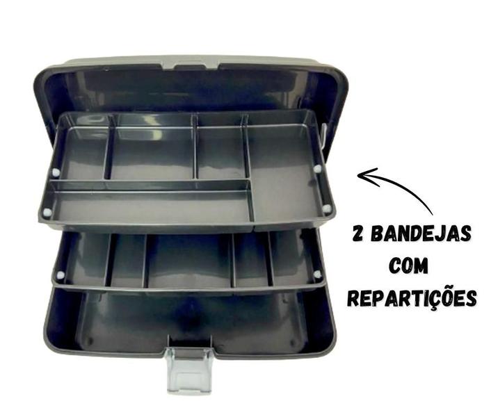 Caixa de Ferramentas Manuais C/ Alça Com 2 Bandeja Maleta Multiuso - arqplast Imagem de Caixa de Ferramentas Manuais C/ Alça Com 2 Bandeja Maleta Multiuso