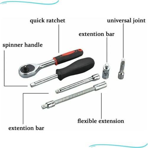 Imagem de Caixa De Ferramentas Socket Set 46 Peças  Auto Bike Moto