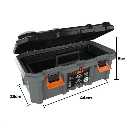 Imagem de Caixa de Ferramentas Tática Cinza 18,3" Metasul