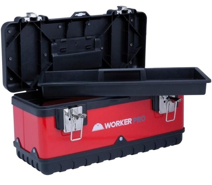 Caixa de Ferramentas Worker 15'' Bandeja 180x160x380mm Imagem de Caixa de Ferramentas Worker 15'' Bandeja 180x160x380mm