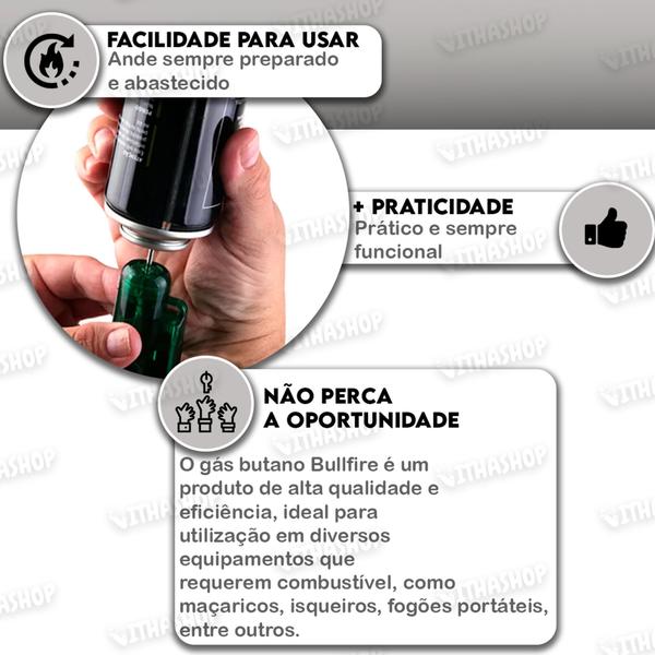 Imagem de Caixa de Gás Bullfire 300 ml Com 12 Unidades - Volcano