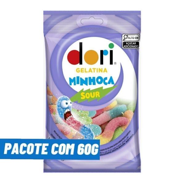 Caixa de Gelatina Minhoca Acida 16x60gr (REF. 16262) - Dori Imagem de Caixa de Gelatina Minhoca Acida 16x60gr (REF. 16262) - Dori