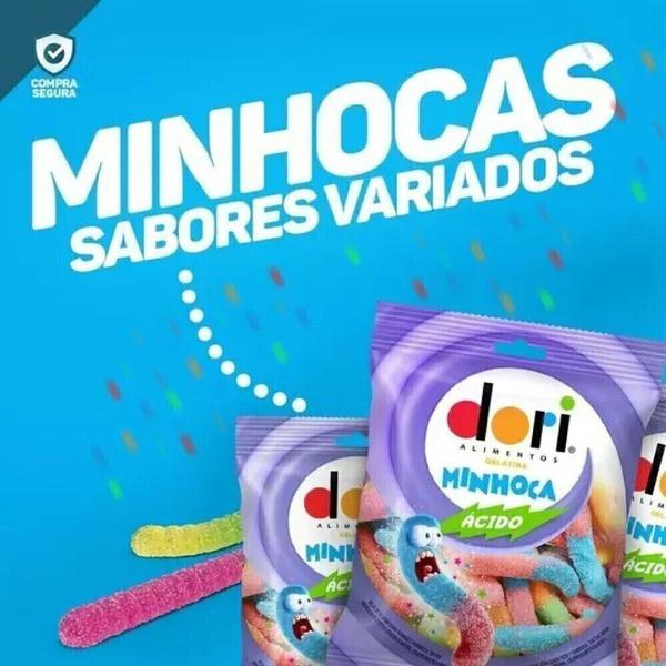 Caixa de Gelatina Minhoca Acida 16x60gr (REF. 16262) - Dori Imagem de Caixa de Gelatina Minhoca Acida 16x60gr (REF. 16262) - Dori