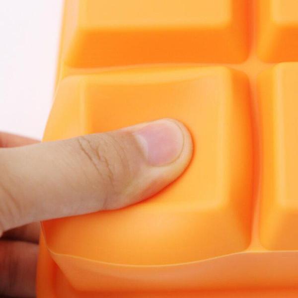 Imagem de Caixa de gelo de silicone 4 compartimentos com tampa grande cubo de gelo